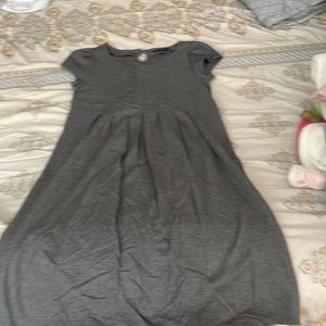 Grey Short-Sleeved Dress